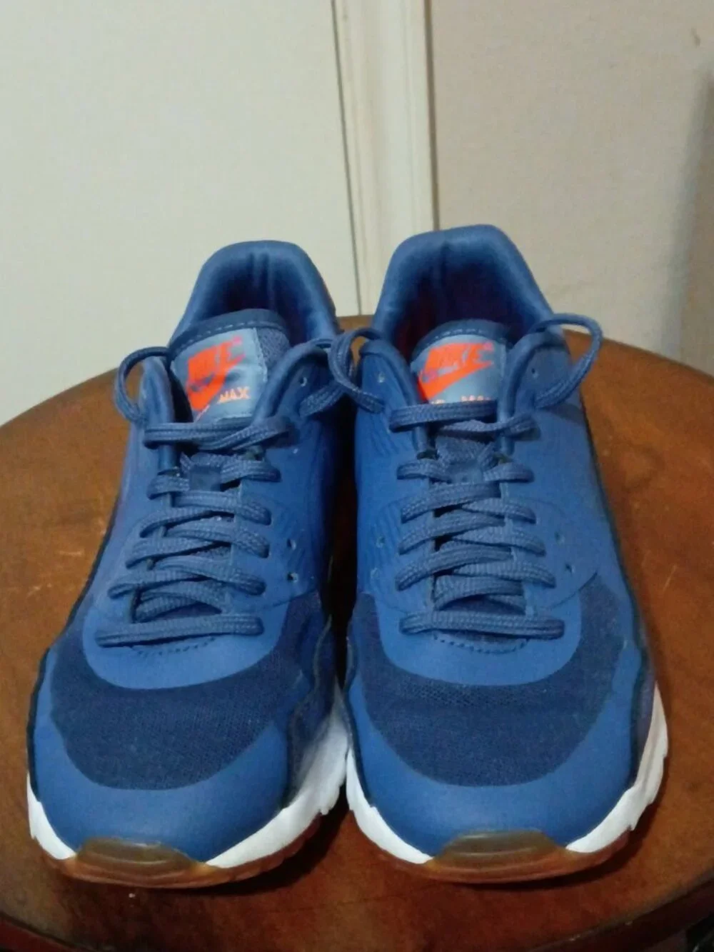 Nike Air Max 90 Ultra Essential Shoes Women Size 6 724981-400 Blue Orange - Picture 4 of 13